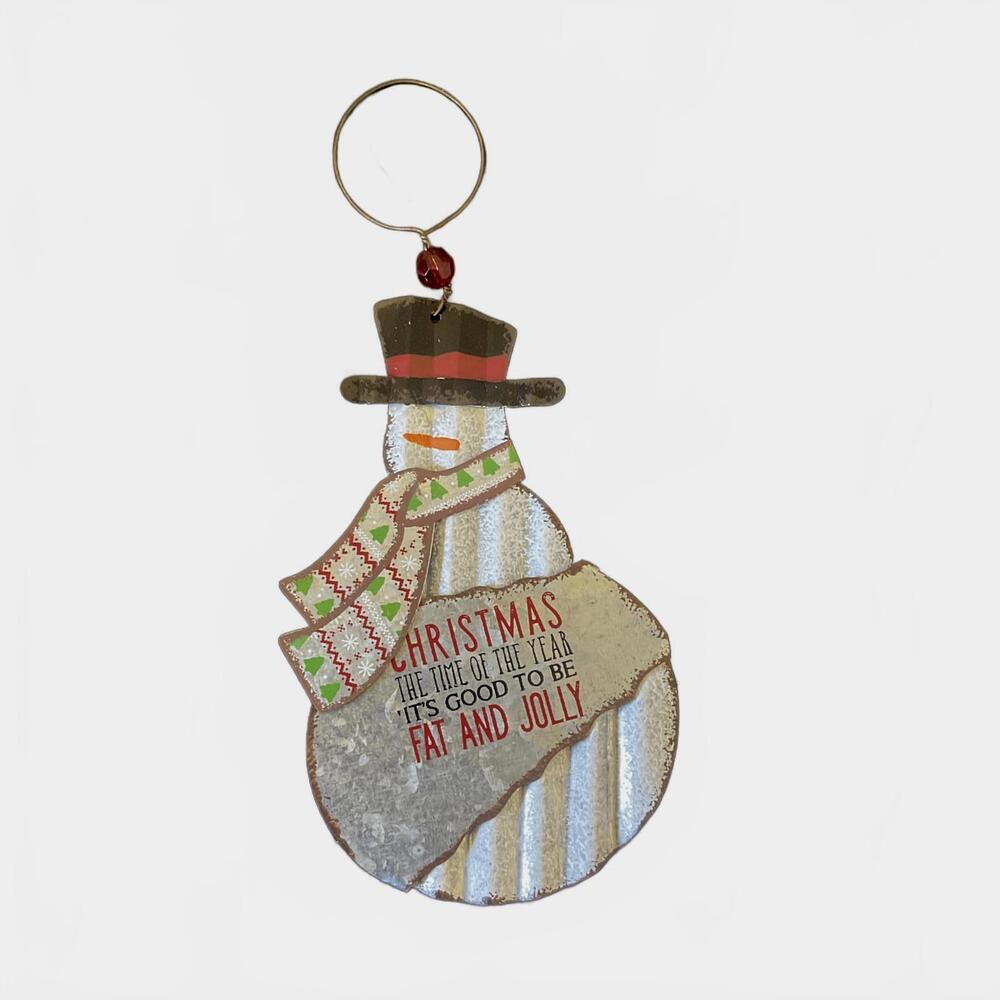 Brand New Sunset Vista Designs Snowman Fat and Jolly Christmas Ornament